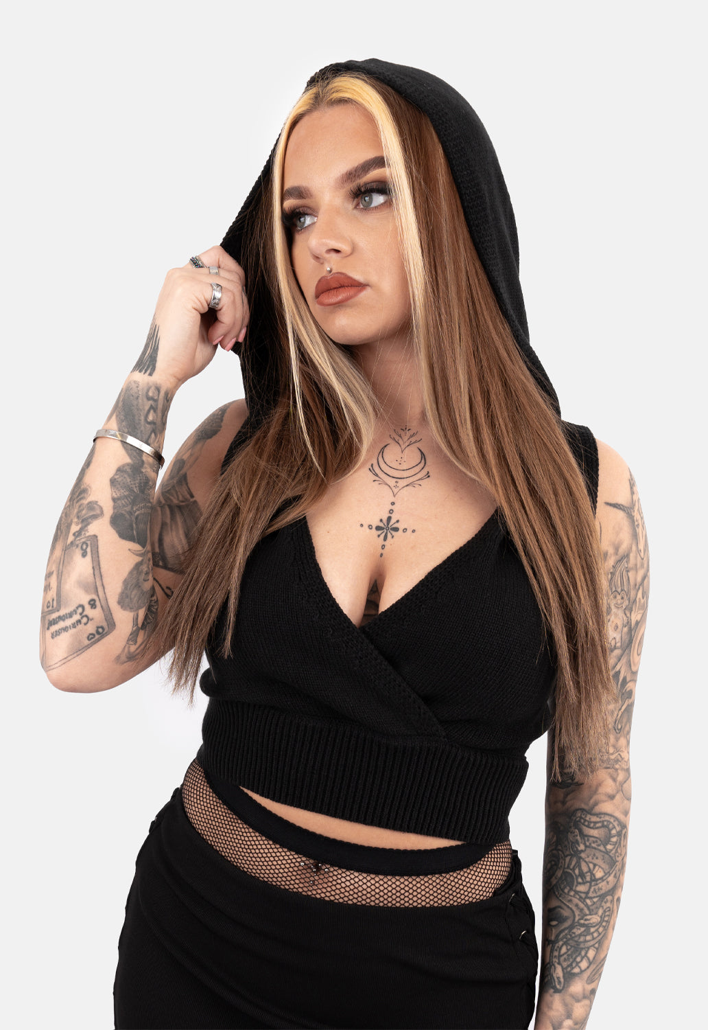 Grace Hooded Cropped Knit