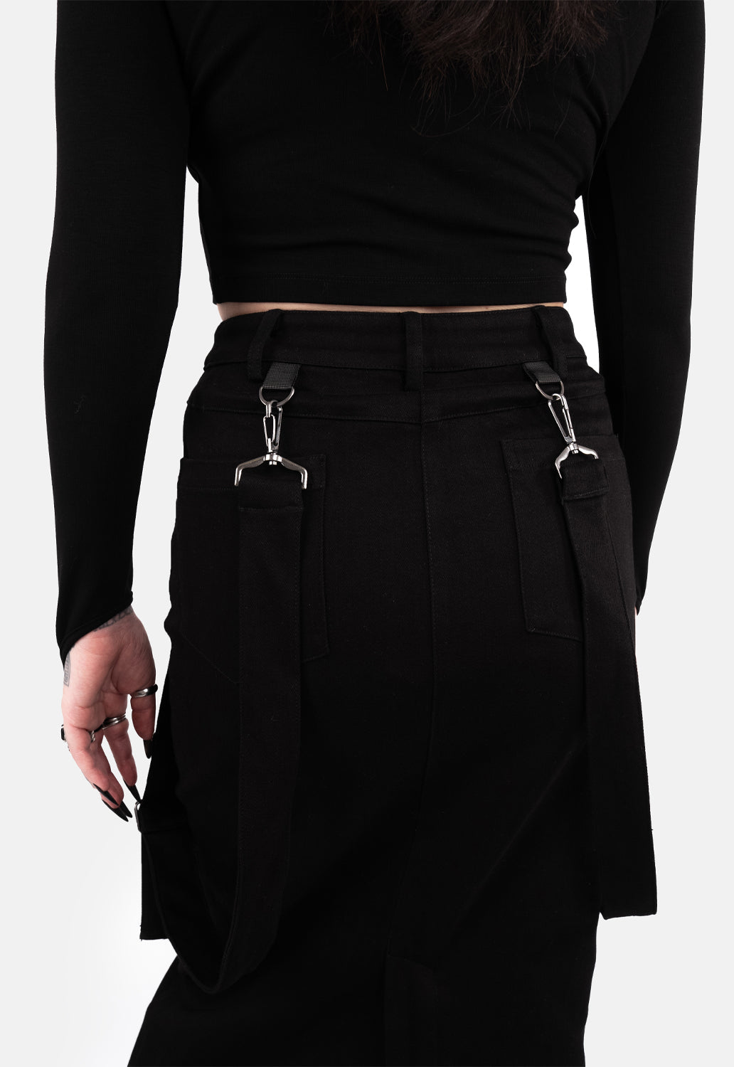 Herne Strap Maxi Denim Skirt