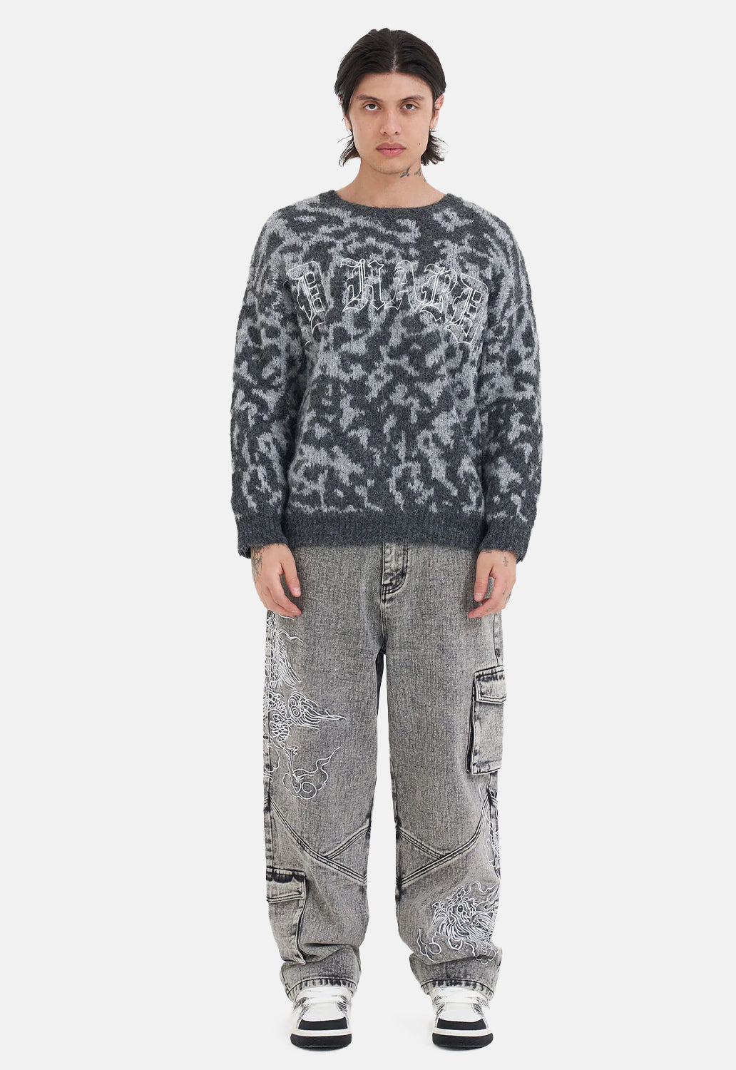 Intarsia Leopard Knit Crew