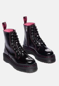 Jadon Distressed Patent Boots