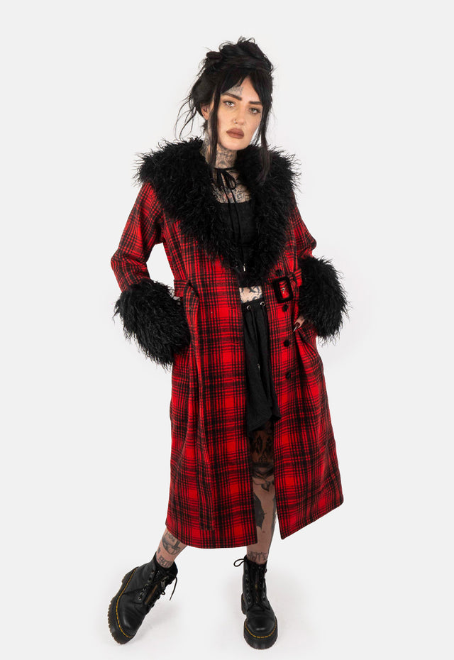 Juliette Faux Fur Trim Coat