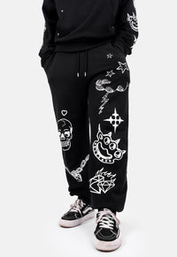 Kane Tattoo Printed Joggers