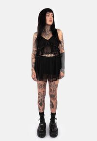 Kathryn Tiered Lace Mini Skirt