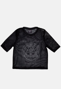 Omens Clock Mesh Crop Top