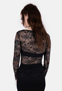 Laila Web Mesh Top