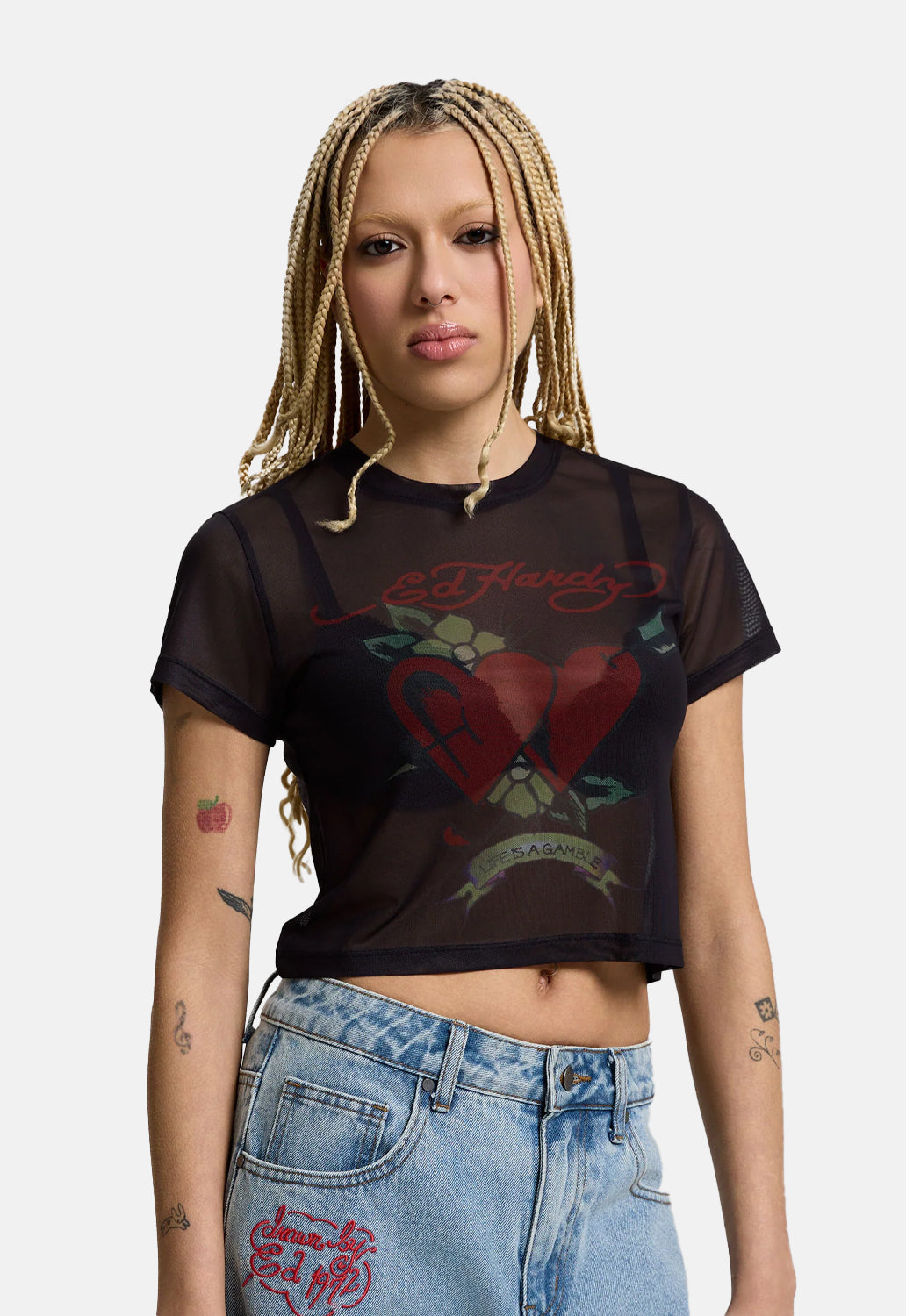 Life Is A Gamble Mesh Baby Tee