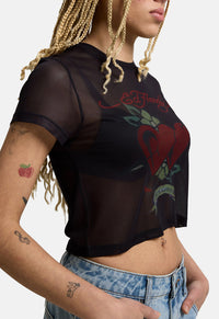 Life Is A Gamble Mesh Baby Tee