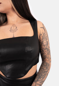 Lilith PU Corset Top