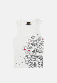 Love Birds Ribbed Eyelet Vest