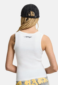 Love Birds Ribbed Eyelet Vest