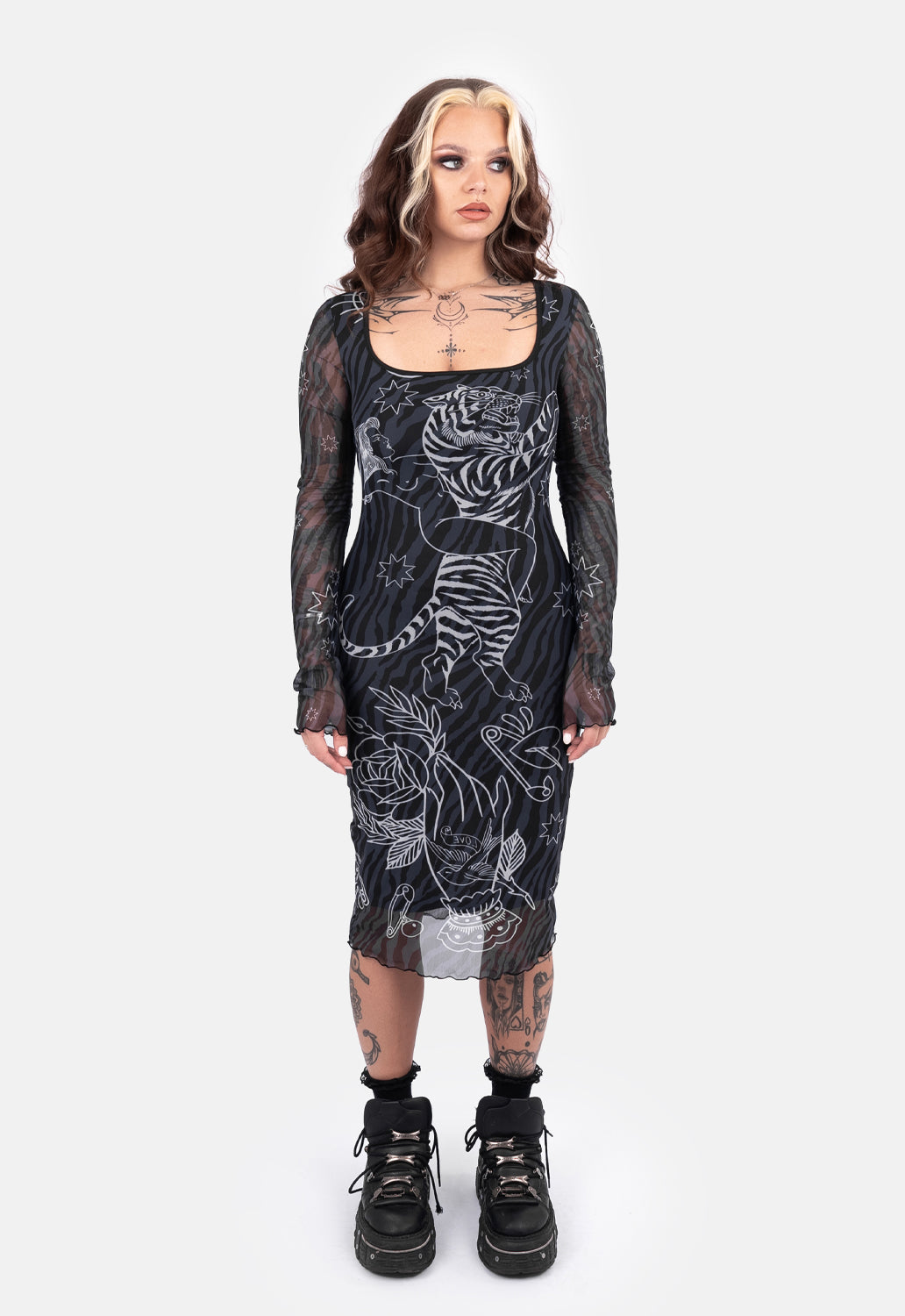 Maisie Print Knee Length Dress