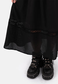 Misty Puff Sleve Midaxi Dress
