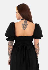 Misty Puff Sleve Midaxi Dress