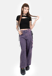 Nebula Lace Up Cargo Trousers