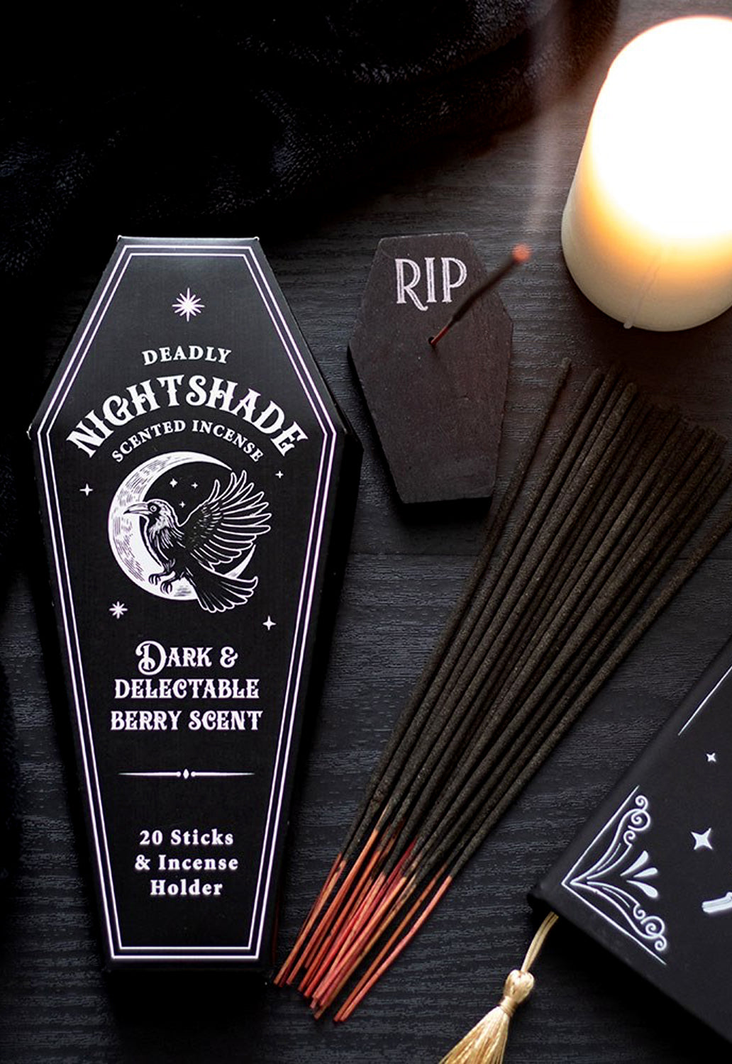 Deadly Nightshade Incense Sticks & Holder