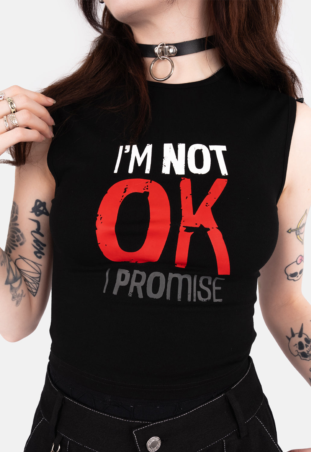 Aria Not Ok Muscle Tank Top