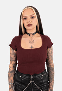 Pandora Ribbed Cap Sleeve Top