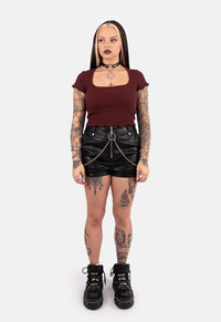 Pandora Ribbed Cap Sleeve Top