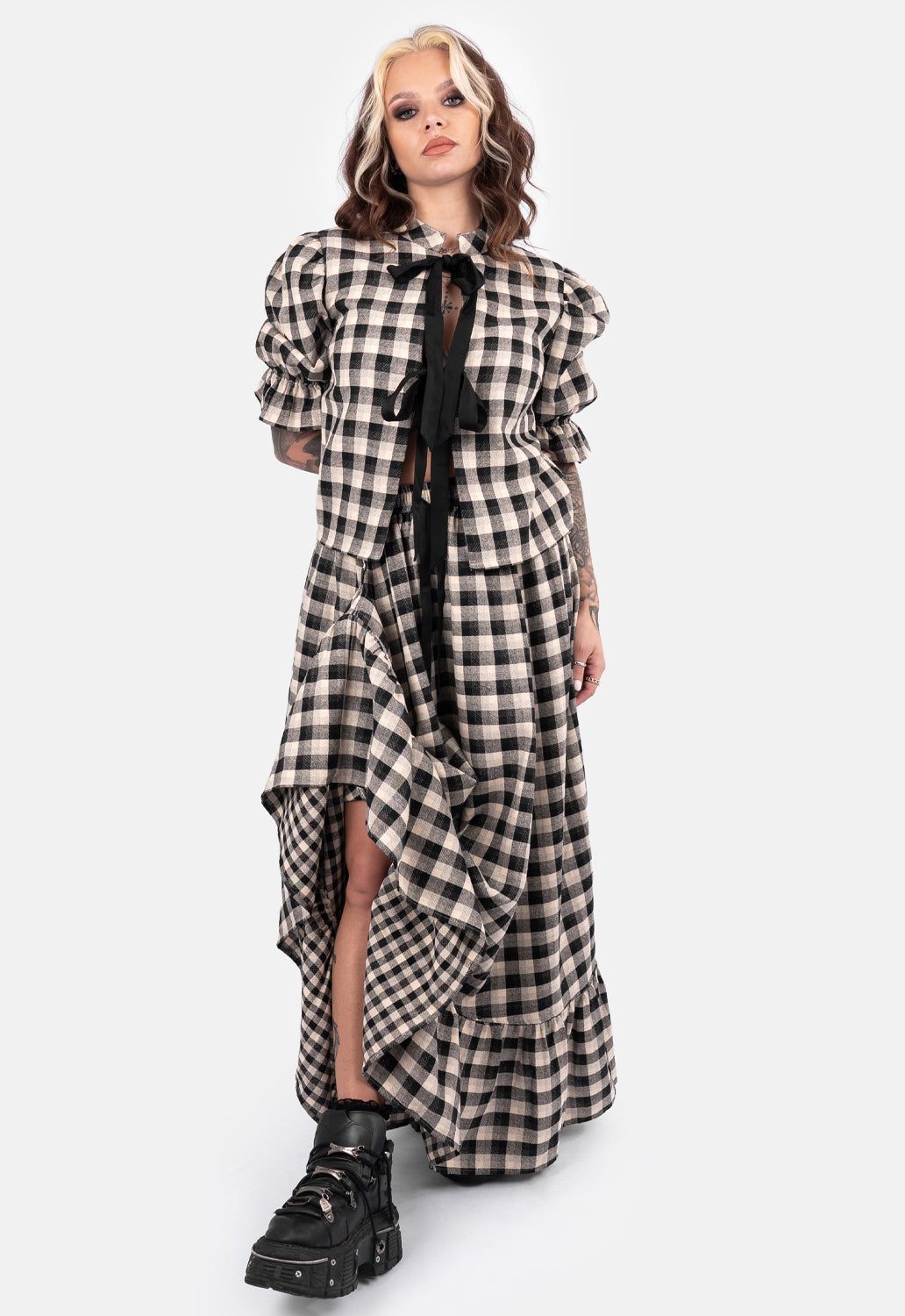 Peaches Ruched Maxi Skirt