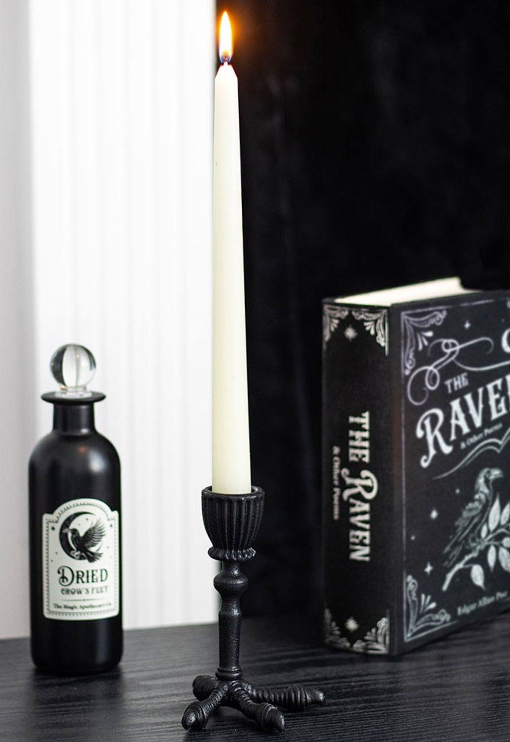 Raven Claw Taper Candle Holder