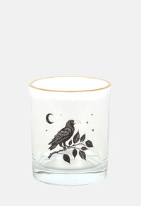 Perched Raven Drinking Glass