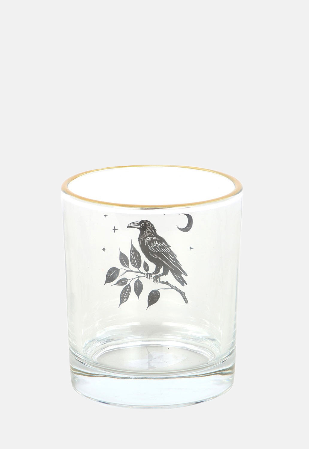 Perched Raven Drinking Glass