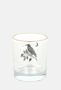 Perched Raven Drinking Glass