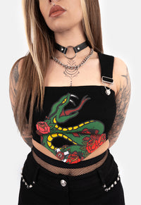 Rizzo Printed Denim Corset Top