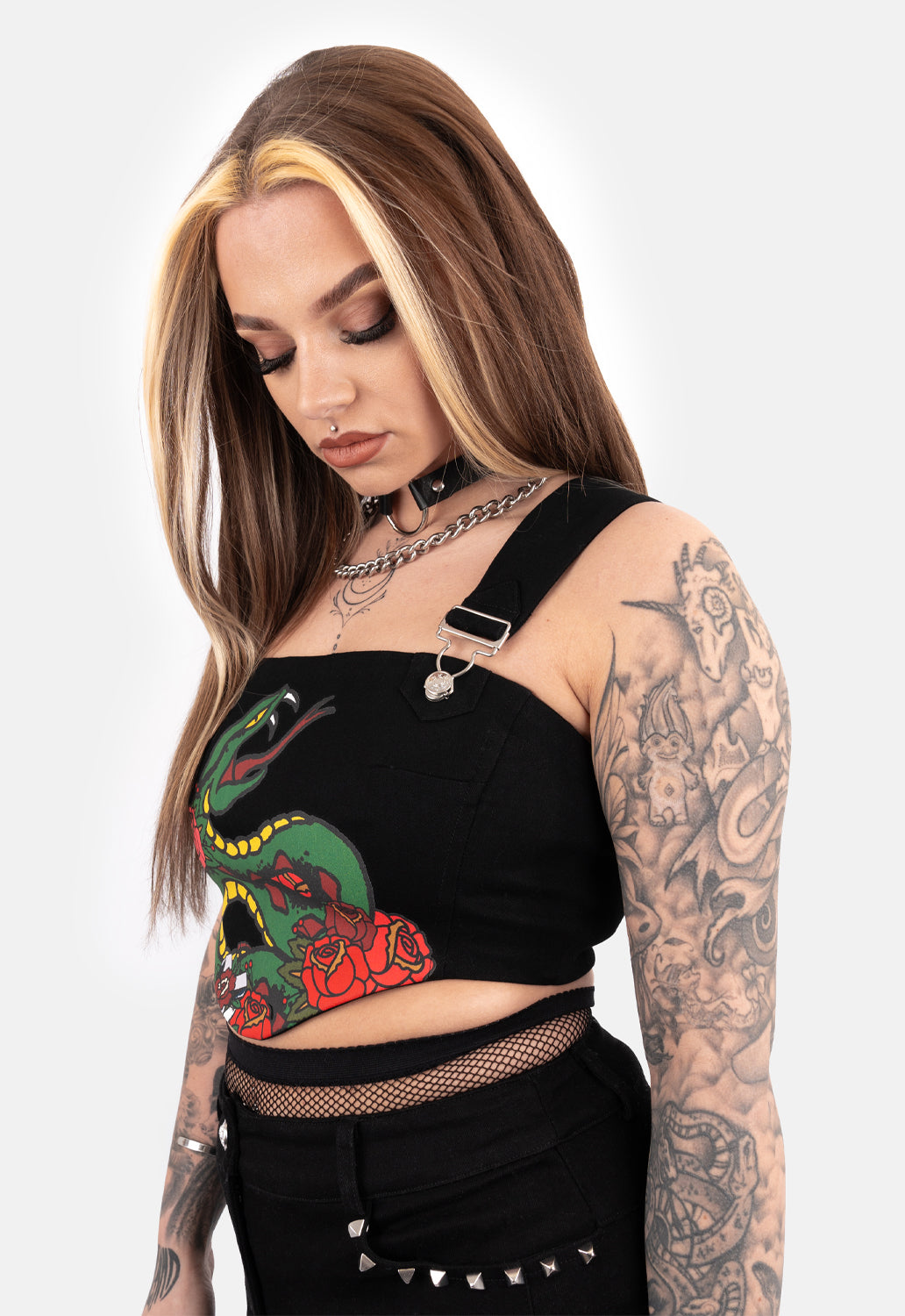 Rizzo Printed Denim Corset Top