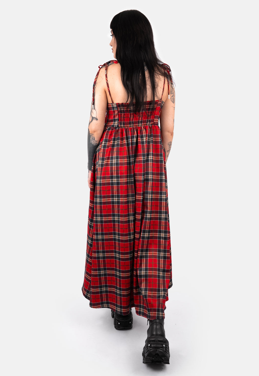 Rowena Check Strap Maxi Dress