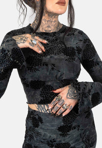Ruby Flocked Top