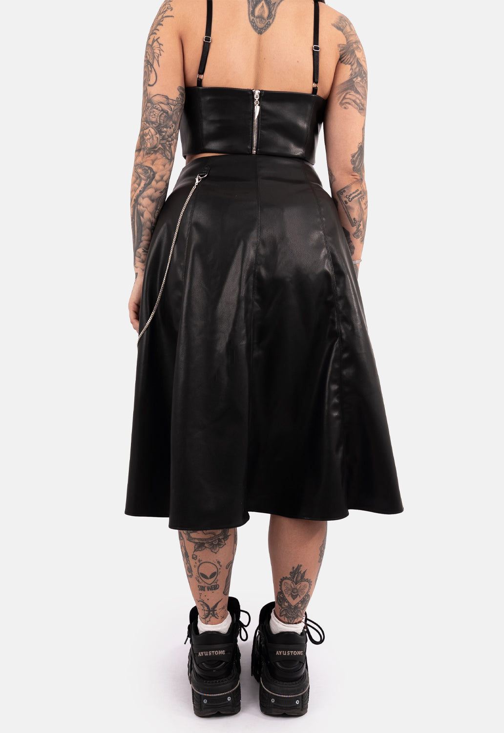 Sable Midaxi PU Skirt