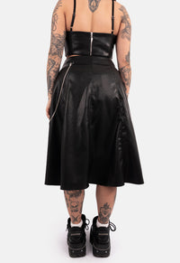 Sable Midaxi PU Skirt