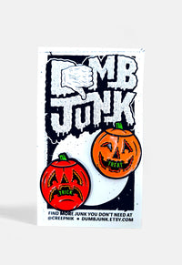Happy Sad Pumpkins Pin Badge