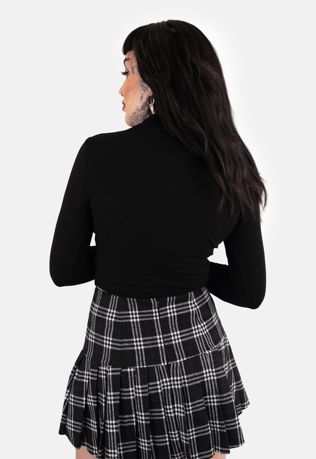 Sage High Neck Embroidered Top