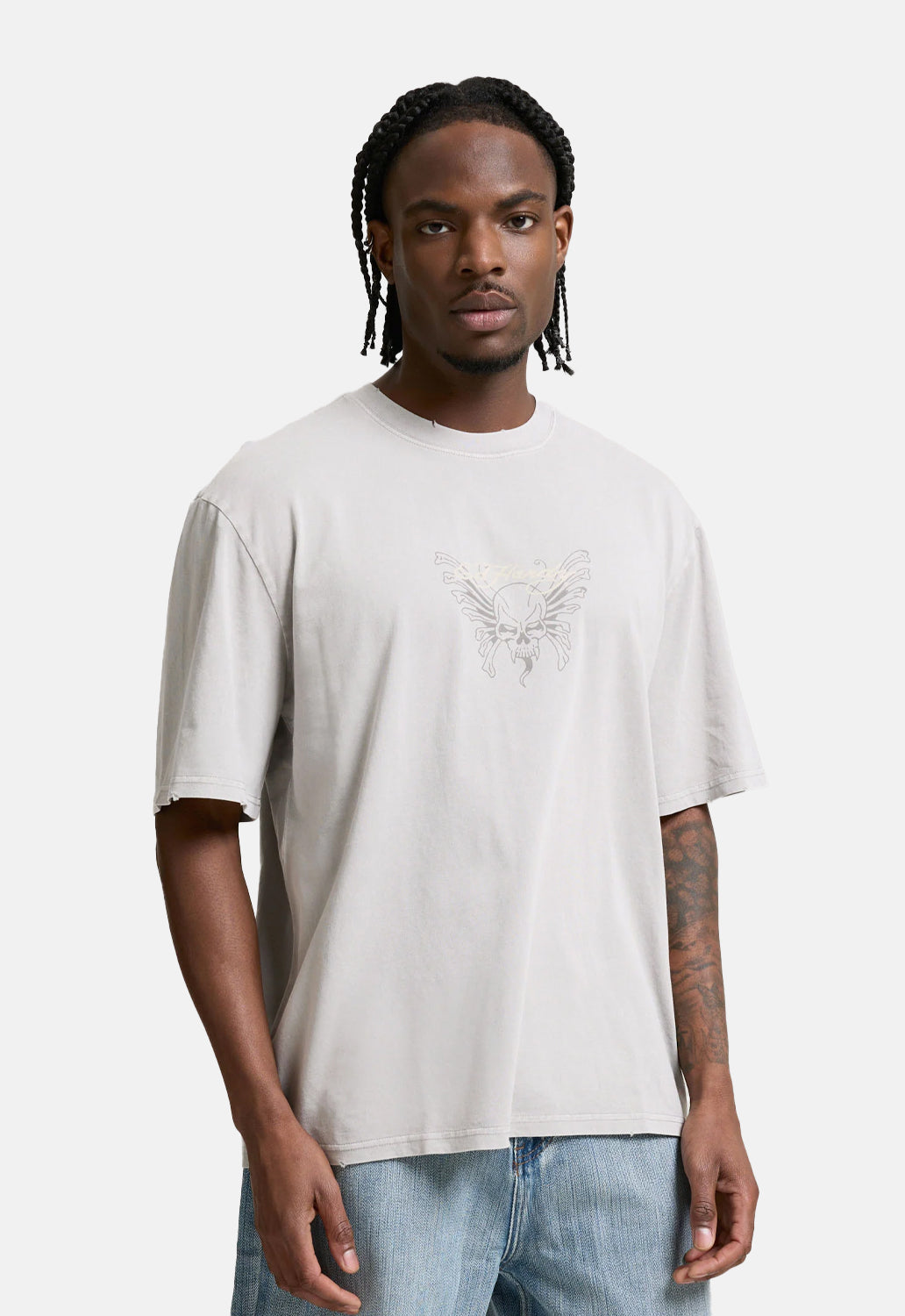 Skull Rose Graphic Relaxed T-Shirt