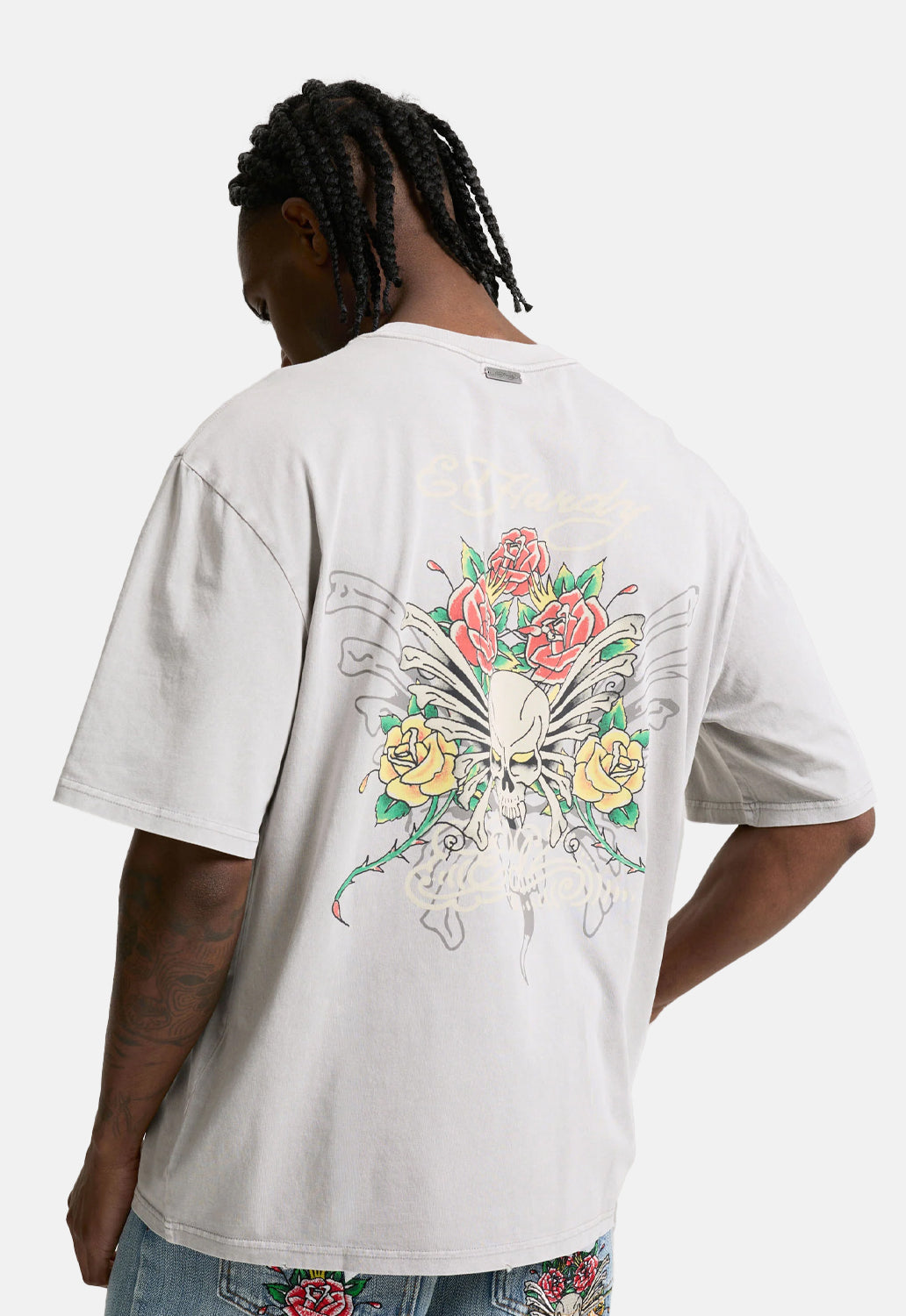 Skull Rose Graphic Relaxed T-Shirt