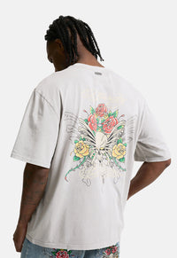 Skull Rose Graphic Relaxed T-Shirt