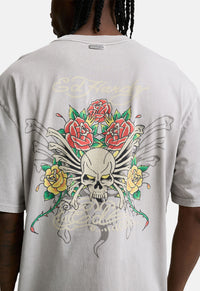 Skull Rose Graphic Relaxed T-Shirt