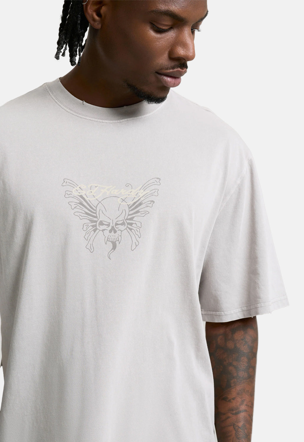 Skull Rose Graphic Relaxed T-Shirt