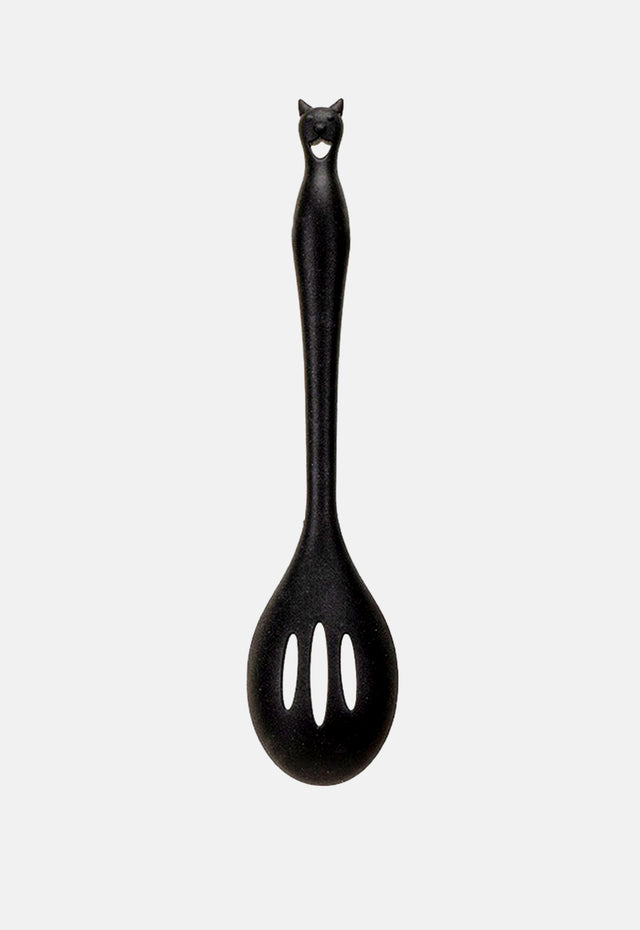 Black Cat Slotted Spoon