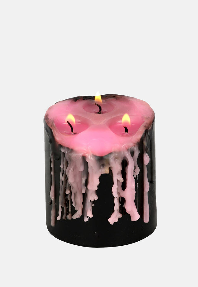 Draculina Small Pink Vampire Candle