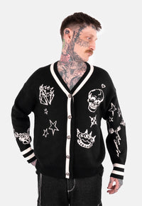 Soren Tattoo Jacquard Cardigan