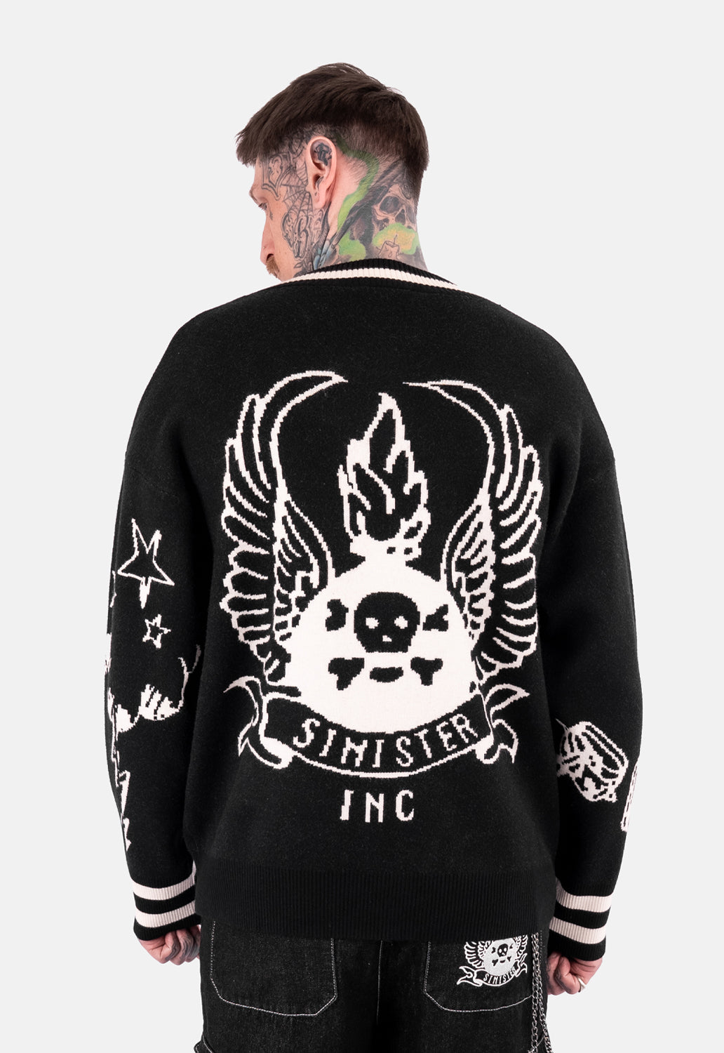 Soren Tattoo Jacquard Cardigan