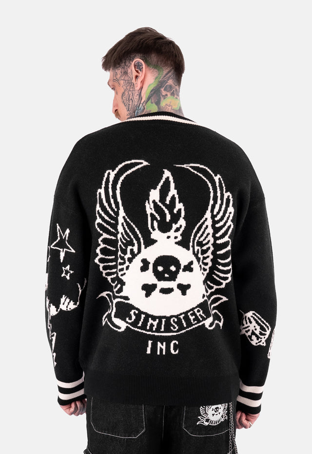 Soren Tattoo Jacquard Cardigan