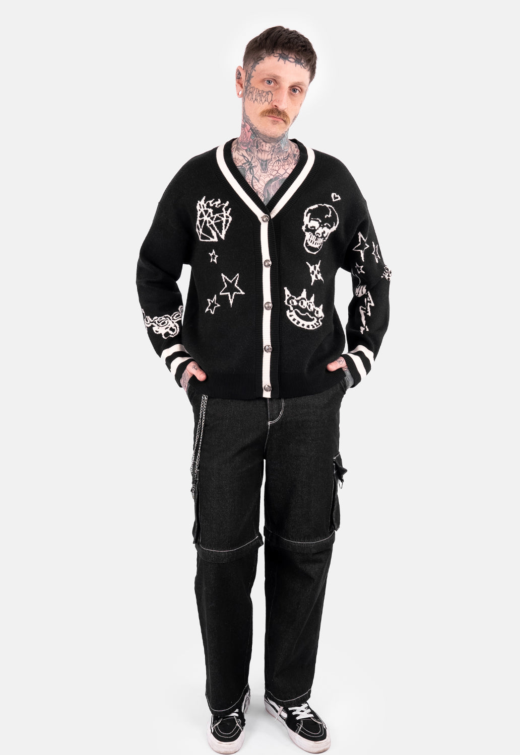 Soren Tattoo Jacquard Cardigan