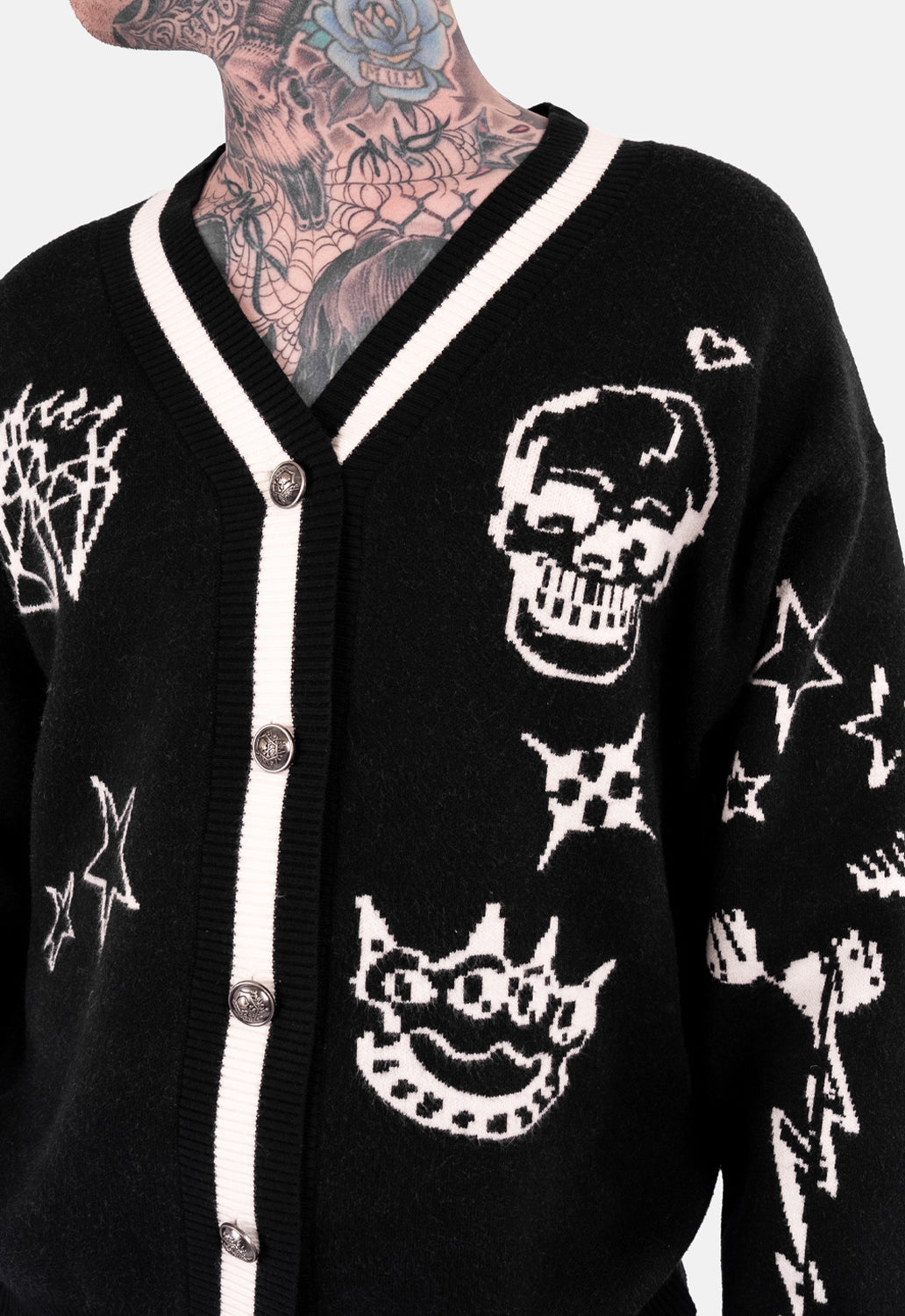 Soren Tattoo Jacquard Cardigan