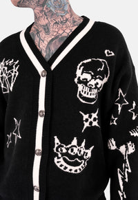 Soren Tattoo Jacquard Cardigan