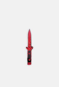 Switchblade Red Pin Badge