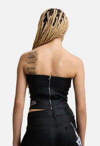 Strapless Fitted Denim Corset